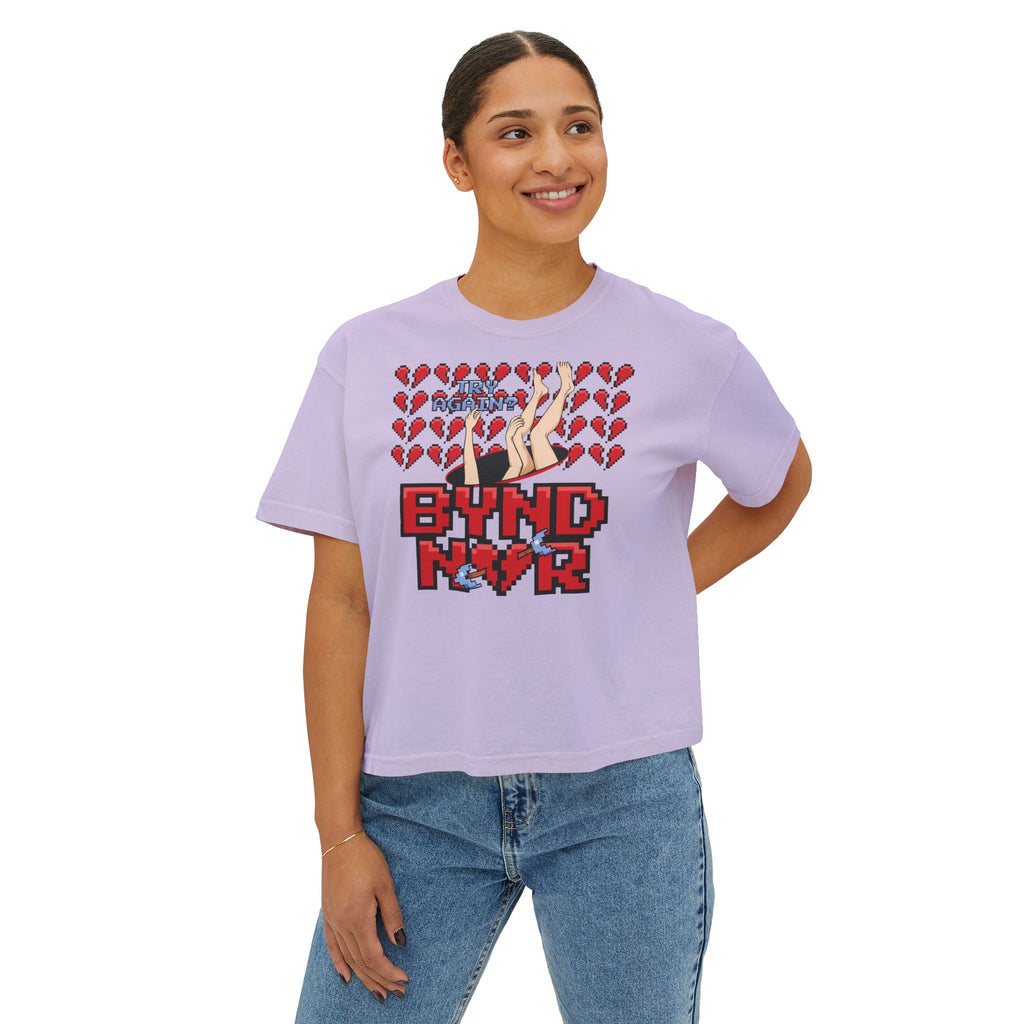 Fall Back in Love—Cropped Boyfriend Tee