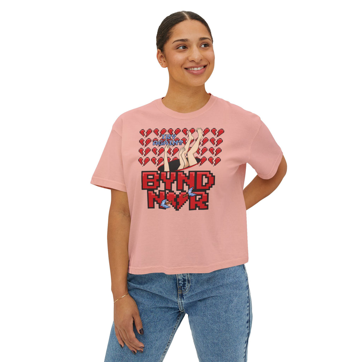 Fall Back in Love—Cropped Boyfriend Tee